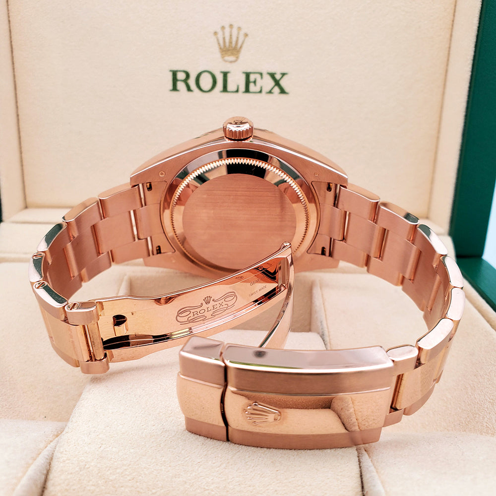 2016 Rolex Sky-Dweller 42mm Chocolate Arabic Dial Rose Gold Watch 326935 Box Papers