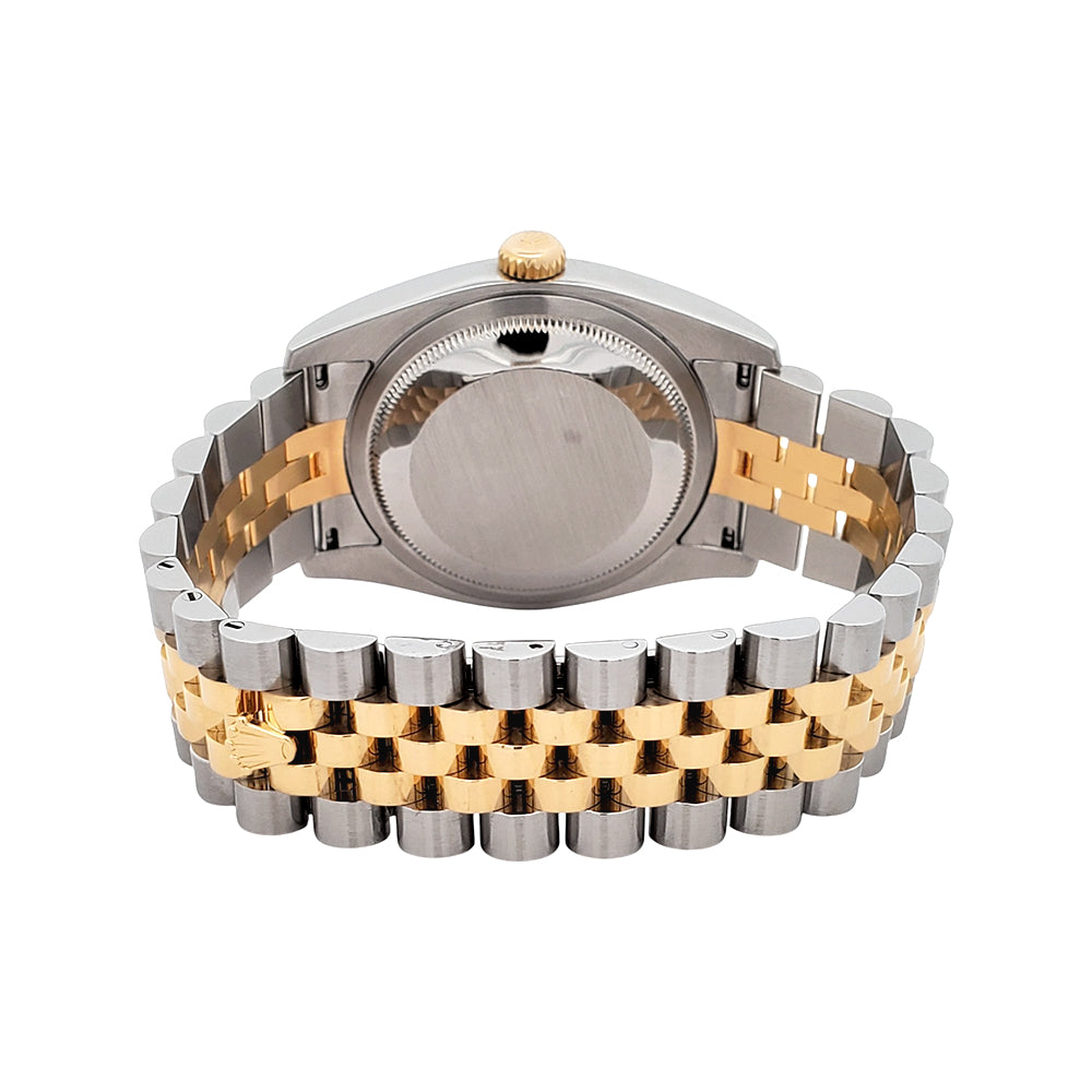 2011 Rolex Datejust 116233 2-Tone Champagne Roman Dial Jubilee 36mm Watch Box Papers