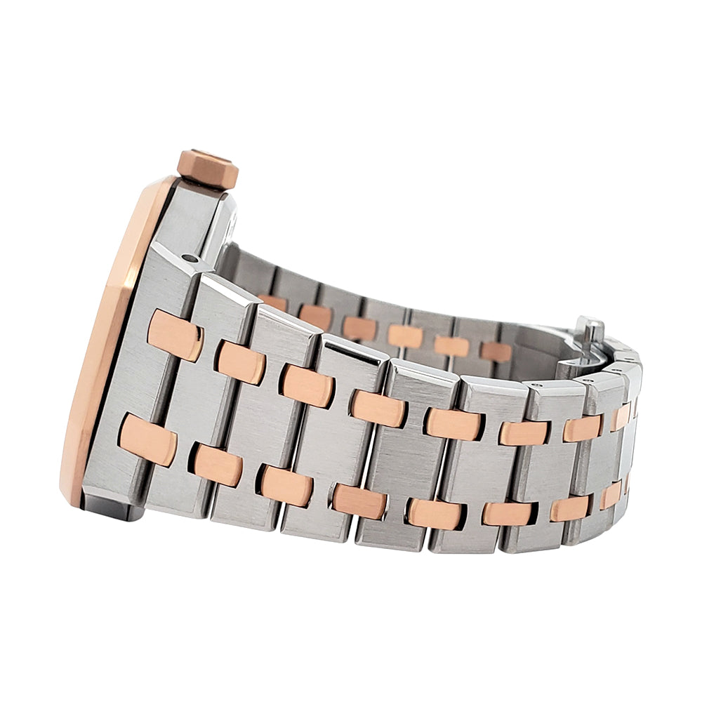 Audemars Piguet Royal Oak 37mm Silver Dial Two-Tone Rose Gold/Steel Watch 15450SR.OO.1256SR.01 Box Papers
