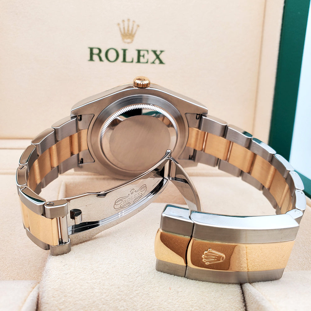 Rolex Datejust II 41mm Champagne Index 2-tone Yellow Gold/Steel 116333 Watch Box Papers