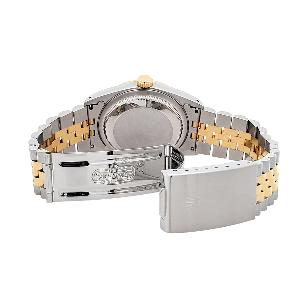 Rolex Datejust 36mm 16233 Factory Champagne Diamond Dial Yellow Gold/Steel Watch