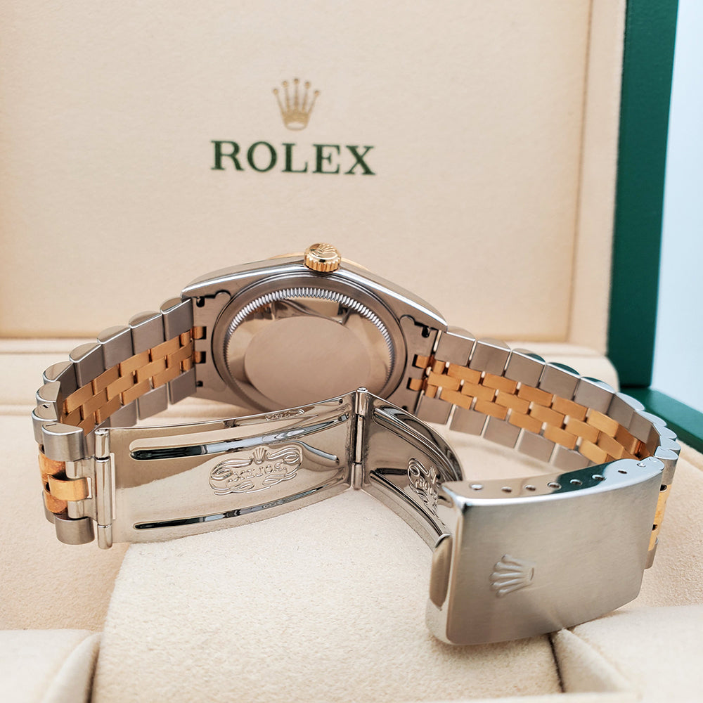 Rolex Datejust 36mm 16233 Champagne Dial Yellow Gold/Steel Jubilee Watch Box Papers