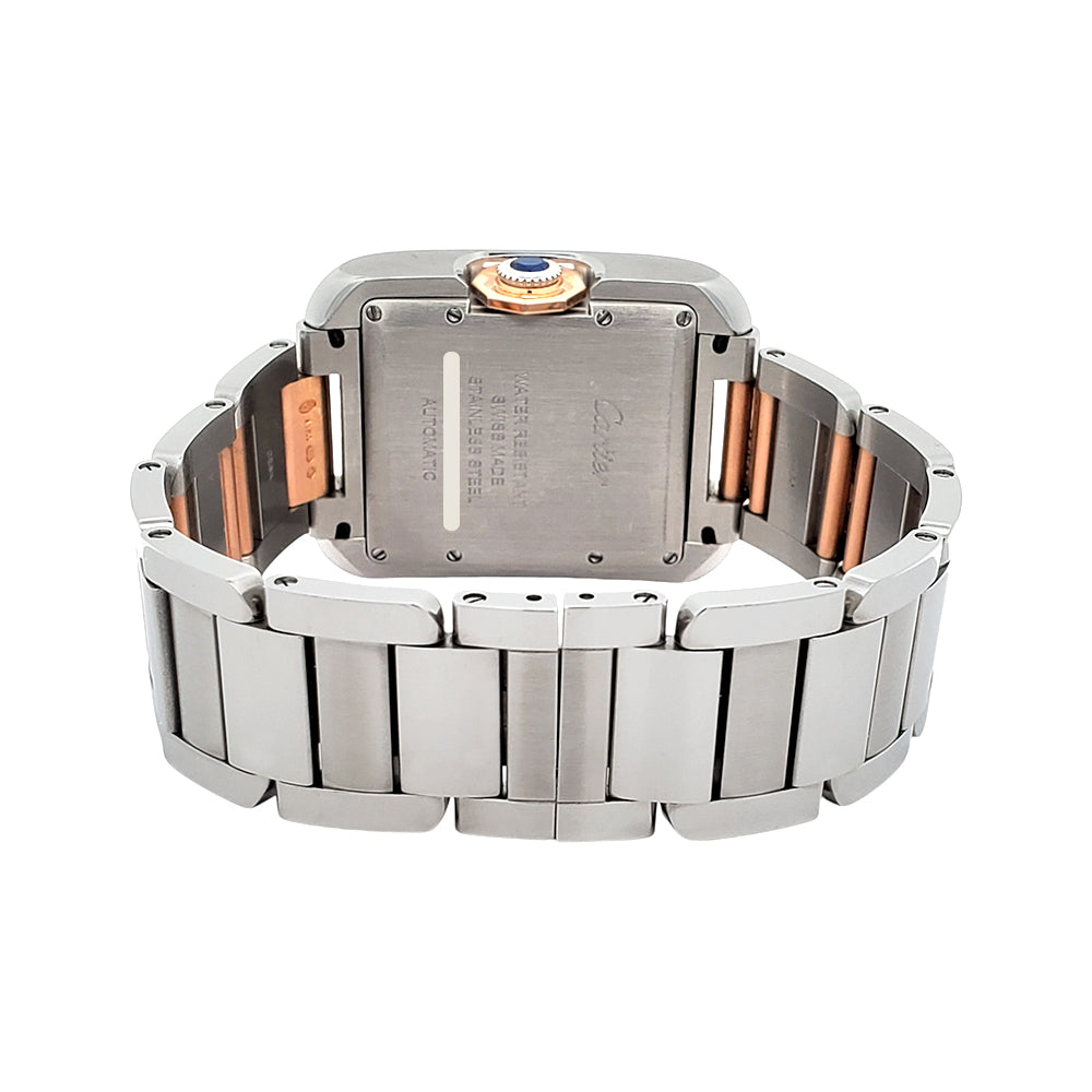 Cartier Tank Anglaise Large Silver Roman Dial 2-Tone Rose Gold/Steel 39.2 x 29.8 mm Watch 3511 W5310007