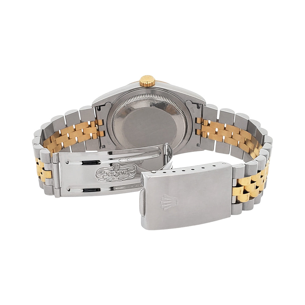 1995 Rolex Datejust 36mm Champagne Index Yellow Gold/Steel Jubilee Watch 16233