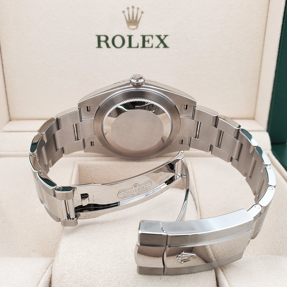 2024 Unworn Rolex Datejust 41 126300 Mint Green Steel Oyster Watch Box Papers