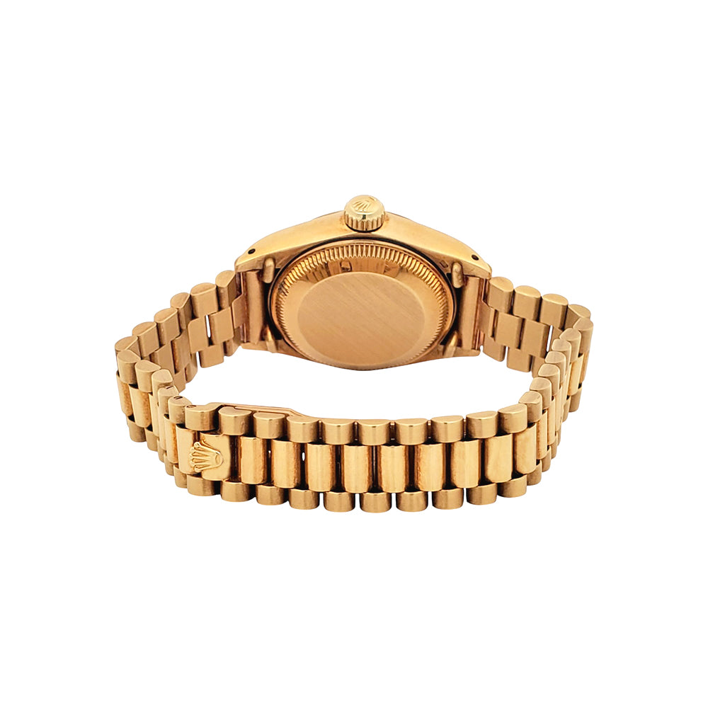 Rolex President Ladies Champagne Index Yellow Gold 26mm Watch 6917 Papers