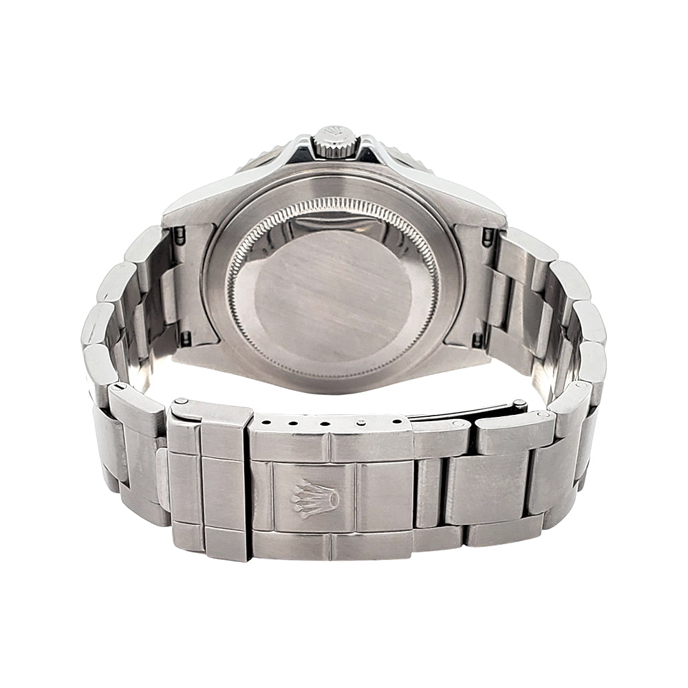 Rolex GMT-Master II 40mm Pepsi Bezel Rare Stick Dial Steel Watch 16710 Box/Service Papers