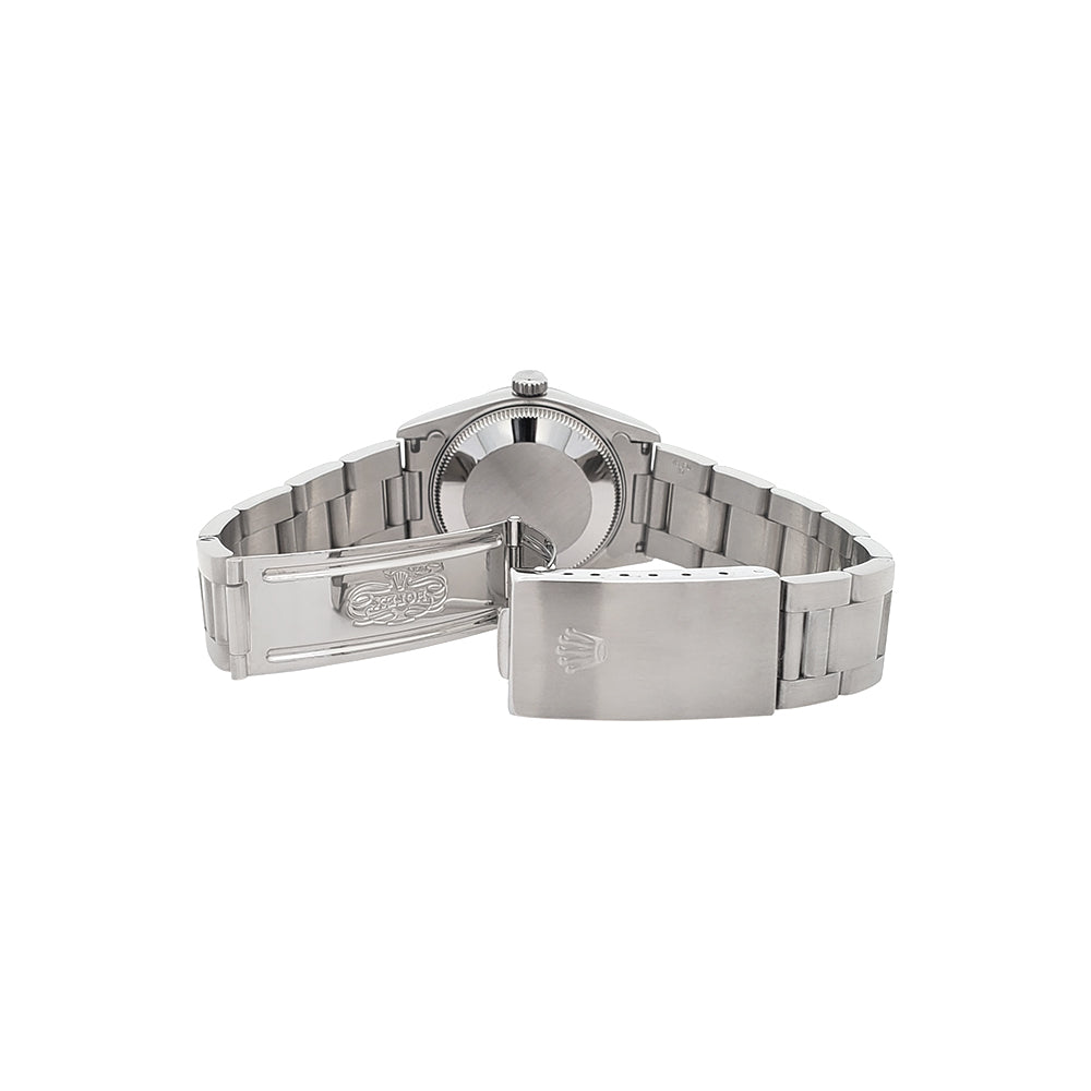 Rolex Datejust 31mm Slate Index White Gold Fluted Bezel Steel Oyster Watch 68274