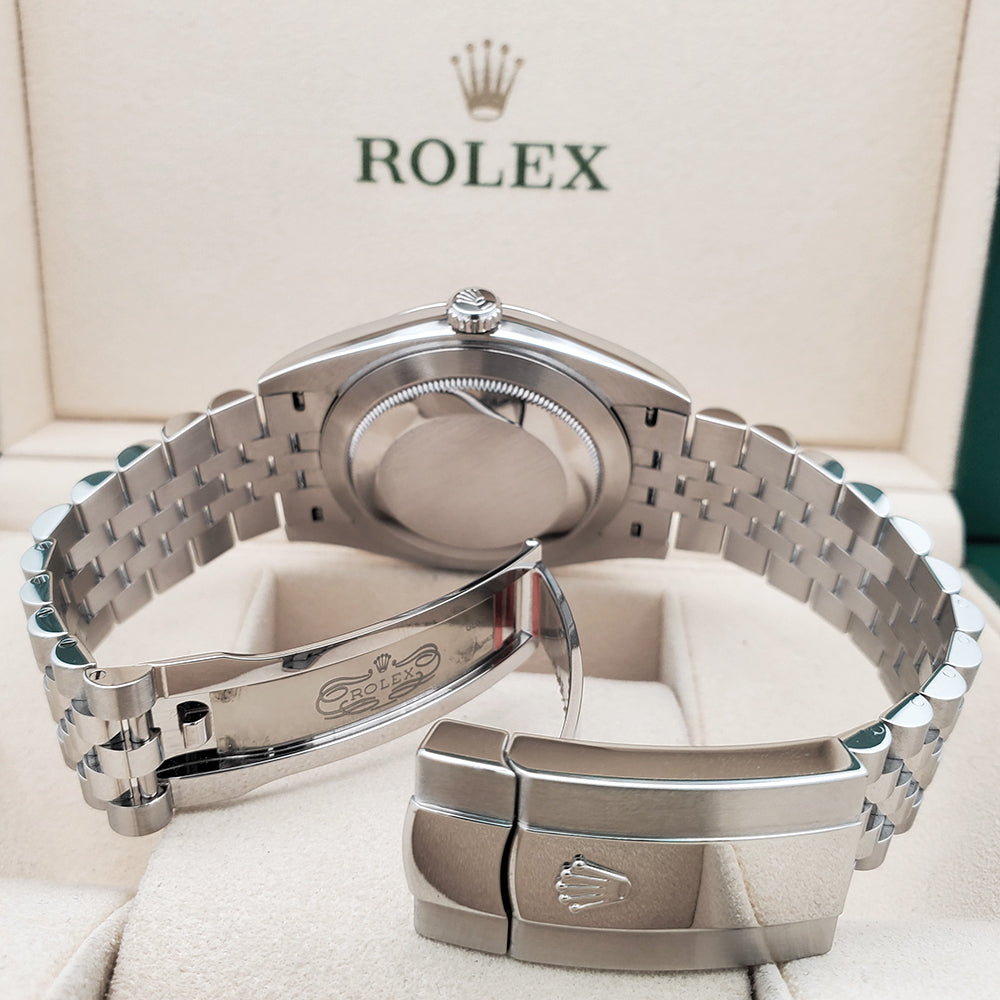 Rolex Datejust 41 126300 White Index Steel Jubilee Watch Box Papers