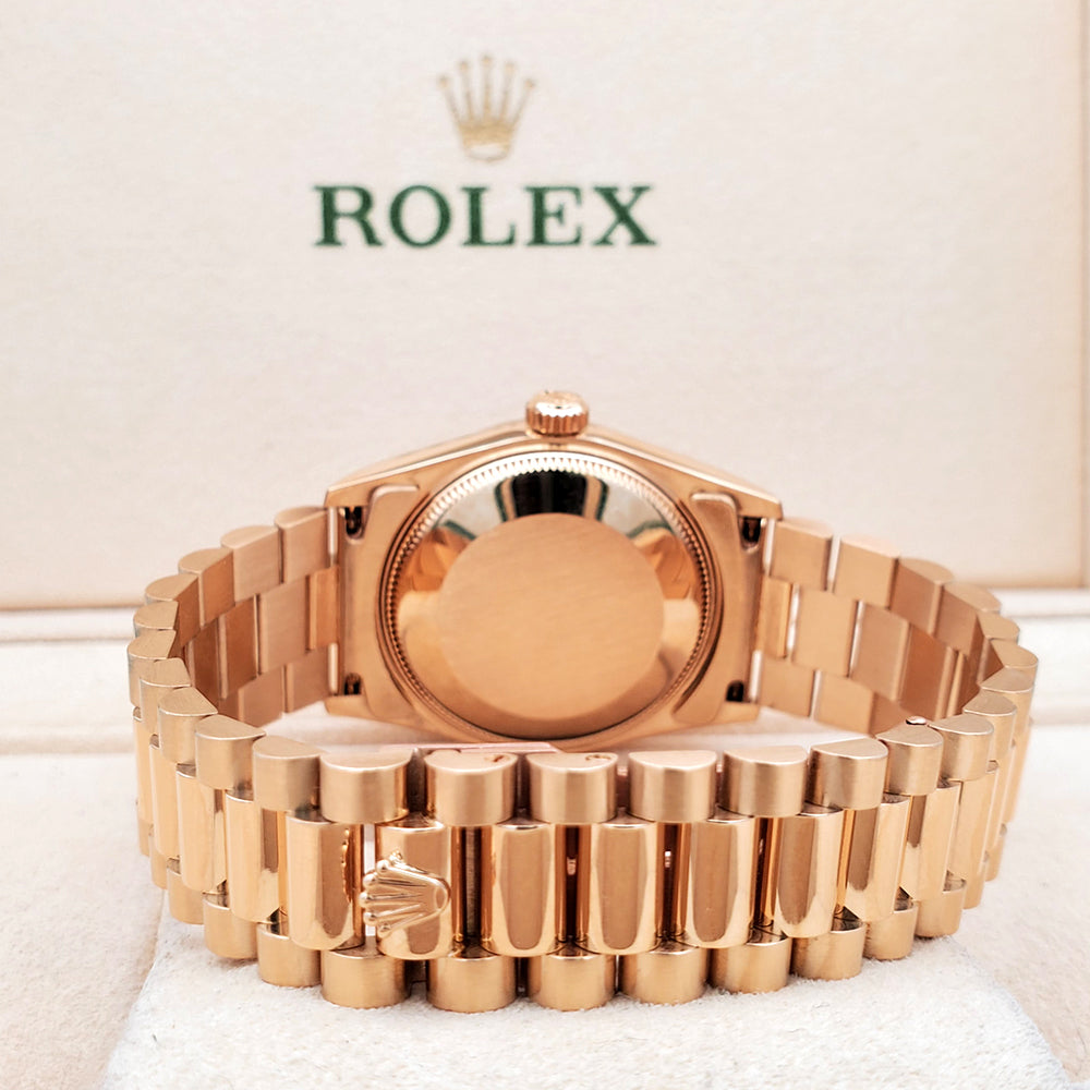 Rolex President Datejust 31mm Factory Champagne Diamond Dial Yellow Gold 68278 Watch Box Papers