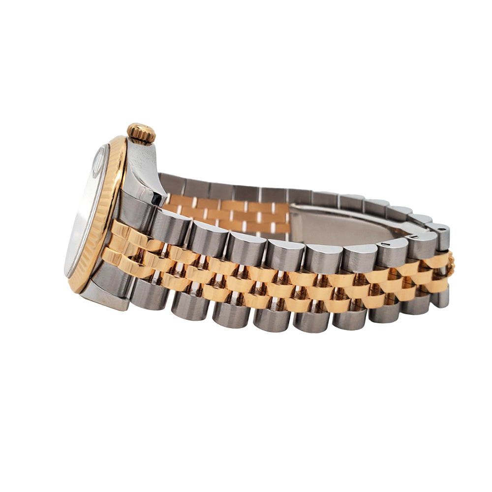 Rolex Datejust Factory Diamond Silver Jubilee Dial 2-tone Yellow Gold/Steel 31mm Watch 178273 Box Papers