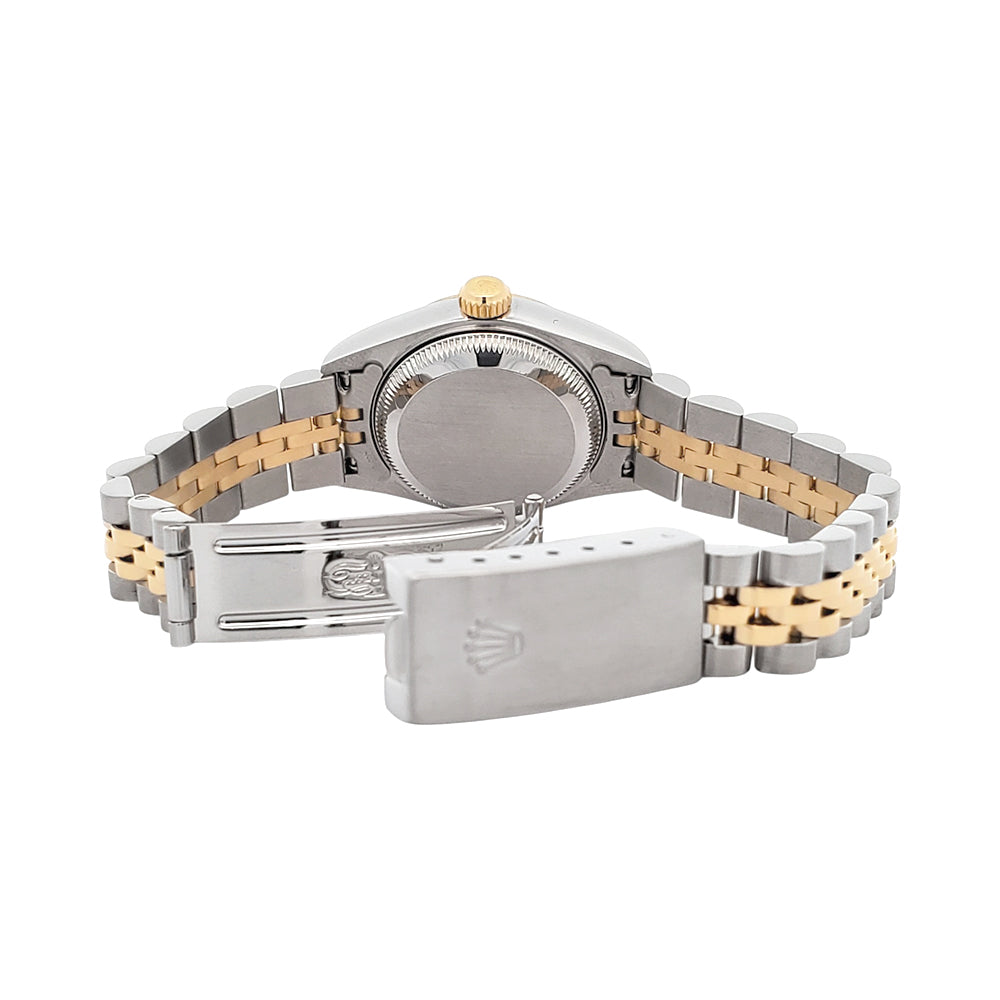 2000 Rolex Datejust 26mm 79173 Silver Index Dial Yellow Gold Fluted Bezel Jubilee Watch