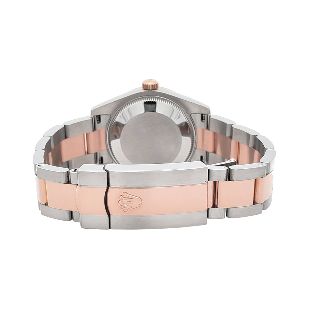 Rolex Datejust 31mm 2-tone Rose Gold/Steel Factory Scattered Diamond Bezel Chocolate VI Roman Watch 178341