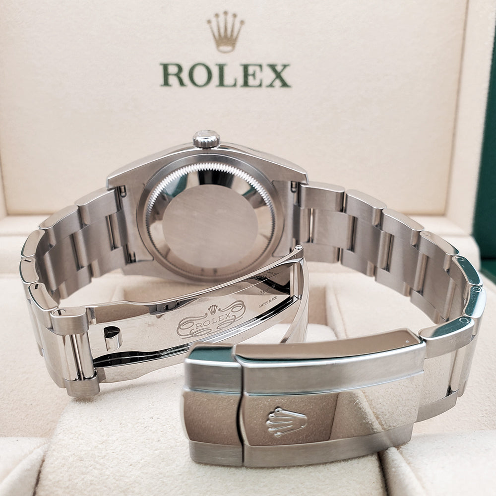 Rolex Datejust 36mm Silver Index Steel Oyster Watch 116200 Box Papers