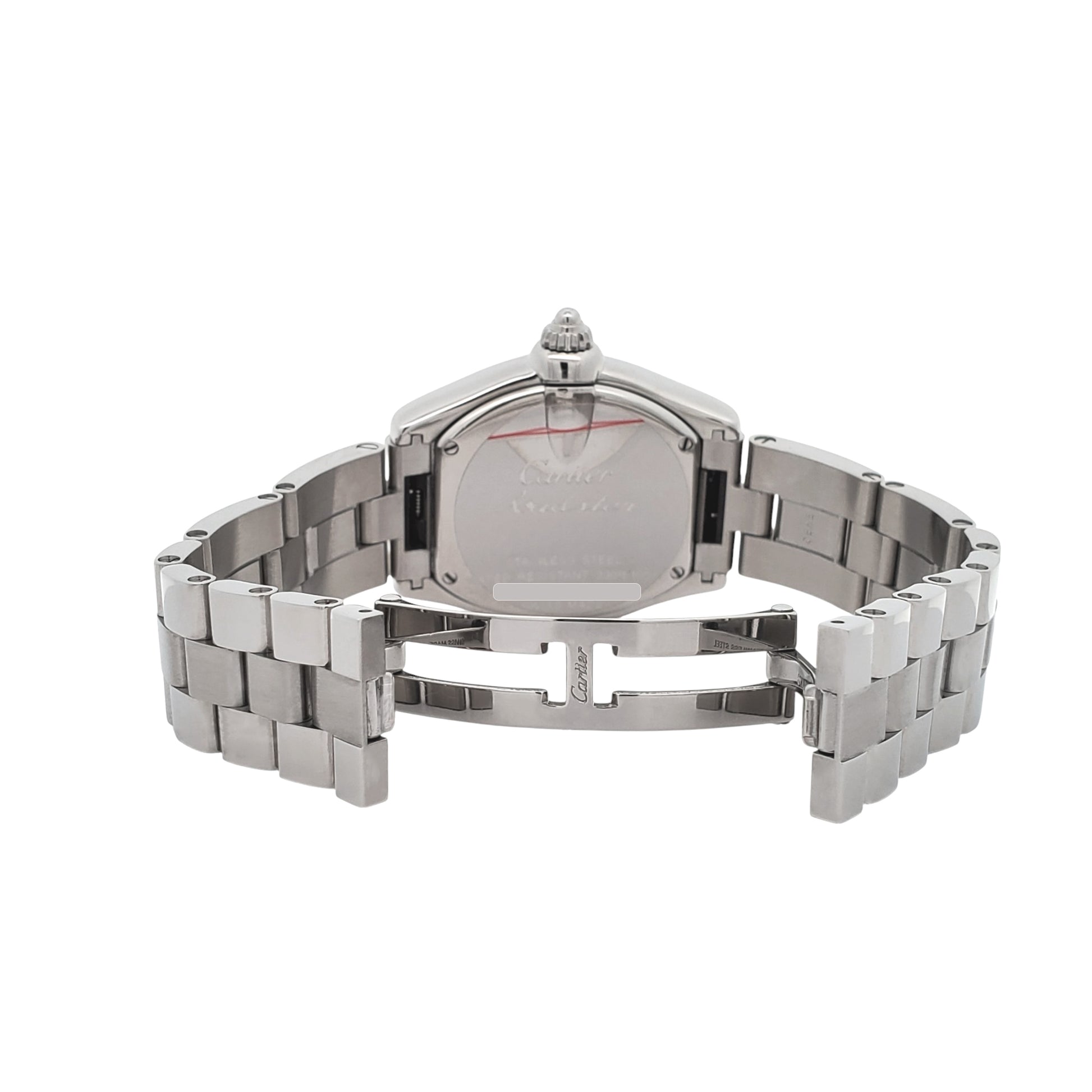 Cartier Roadster Coral Dial Limited Edition Steel Ladies Watch W62054V3 2675