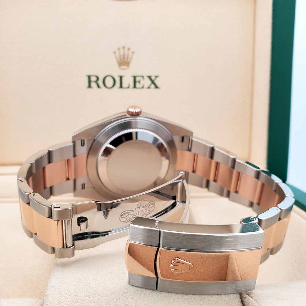 Unworn Rolex Datejust 41 Wimbledon Slate Dial 2-tone Rose Gold/Steel Oyster 126301 Watch 2022 Box Papers