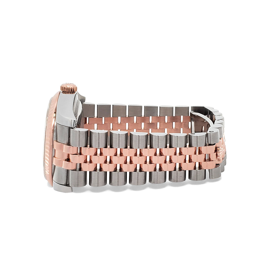 Rolex Datejust 36mm 116231 Factory Pink Diamond Dial 2-Tone Rose Gold Fluted Jubilee Watch Box/Papers/Tag