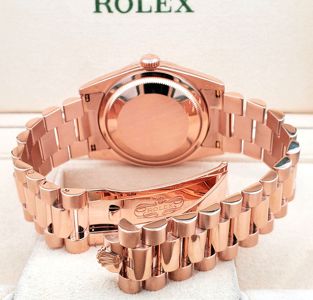 Rolex President Day-Date 18K Rose Gold 36mm 118235 Pink Roman Dial Watch