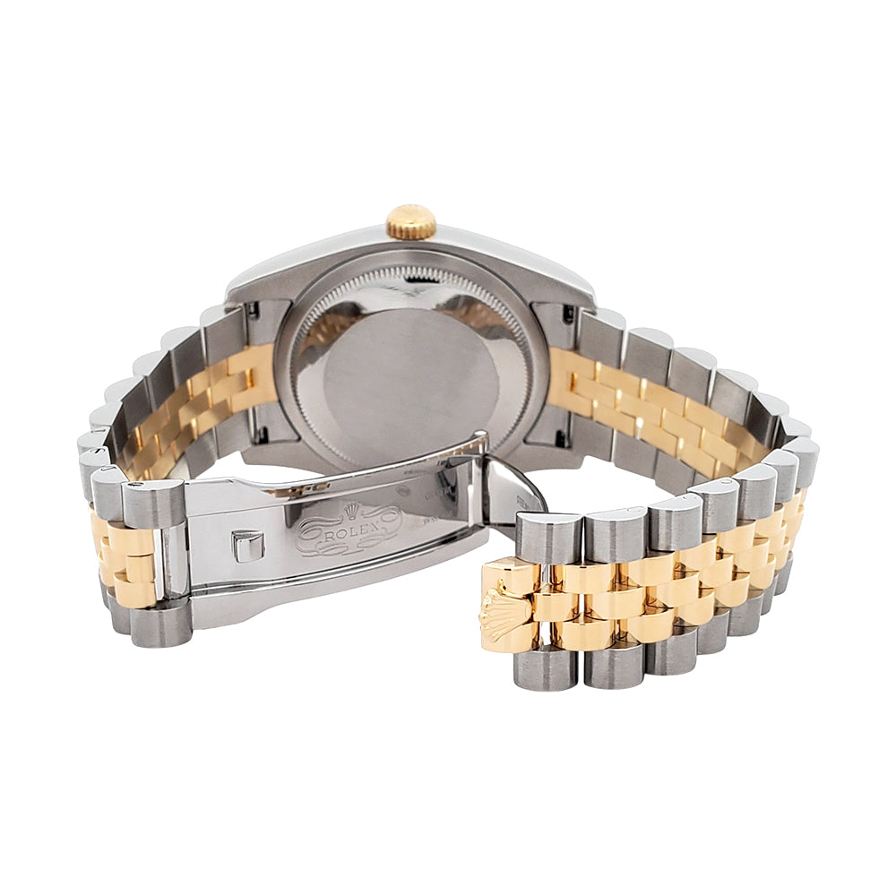 2010 Rolex Datejust Factory Champagne Diamond Dial 2-tone Yellow Gold/Steel Jubilee 36mm Watch 116233