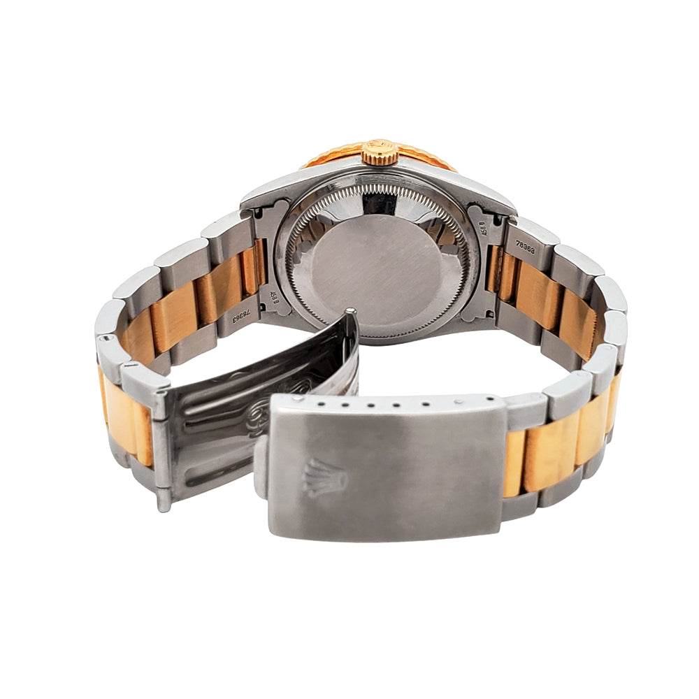 Rolex Datejust Turn-O-Graph 36mm Blue Index Oyster Yellow Gold/Steel Watch 16263 Box Papers