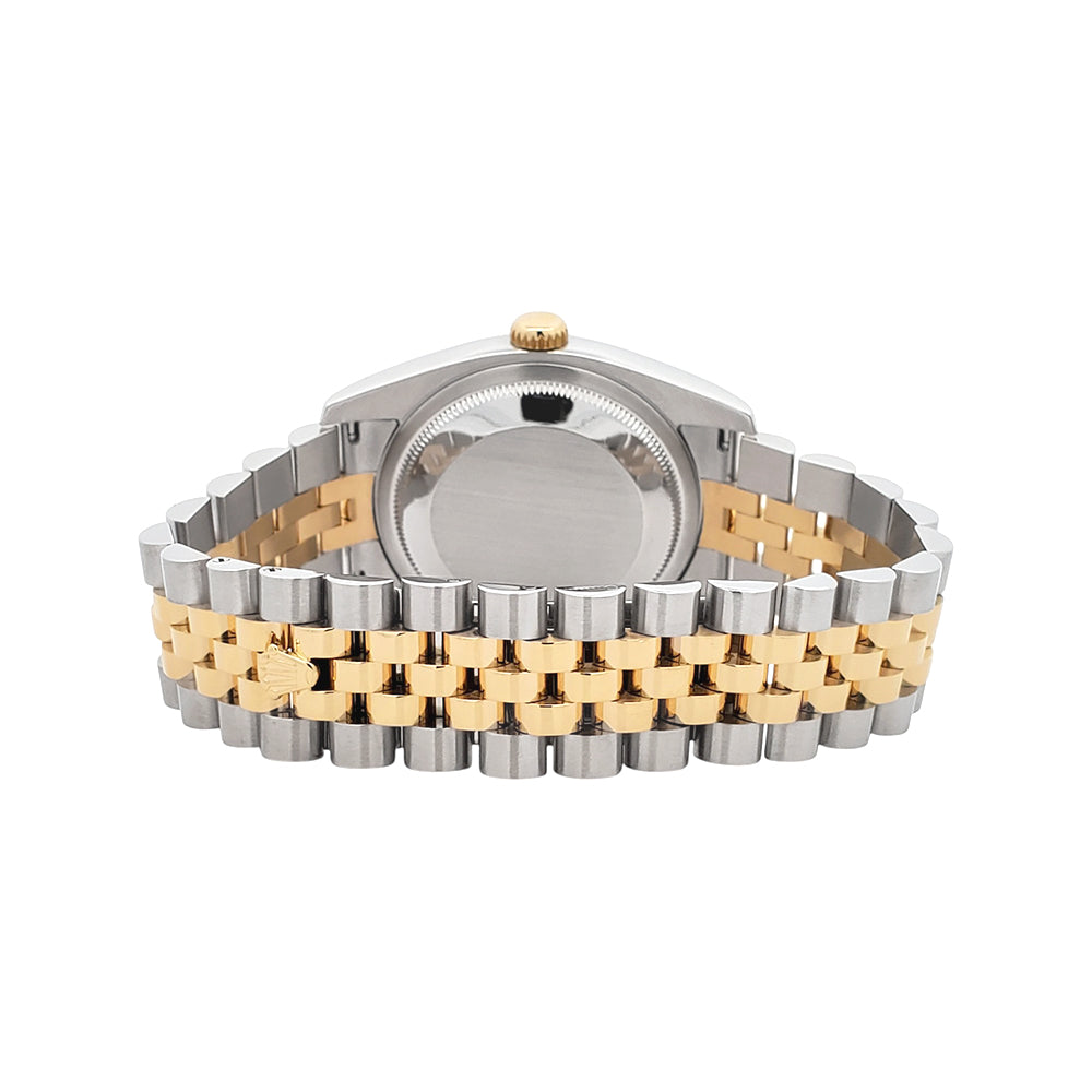 Rolex Datejust 36mm 2-Tone Yellow Gold/Steel Champagne Index Dial Watch 116233