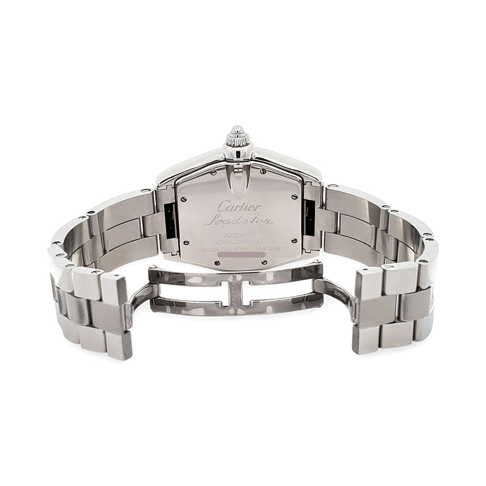 Mint Cartier Roadster 37mm Silver Roman Dial Steel Watch W62025V3 2510