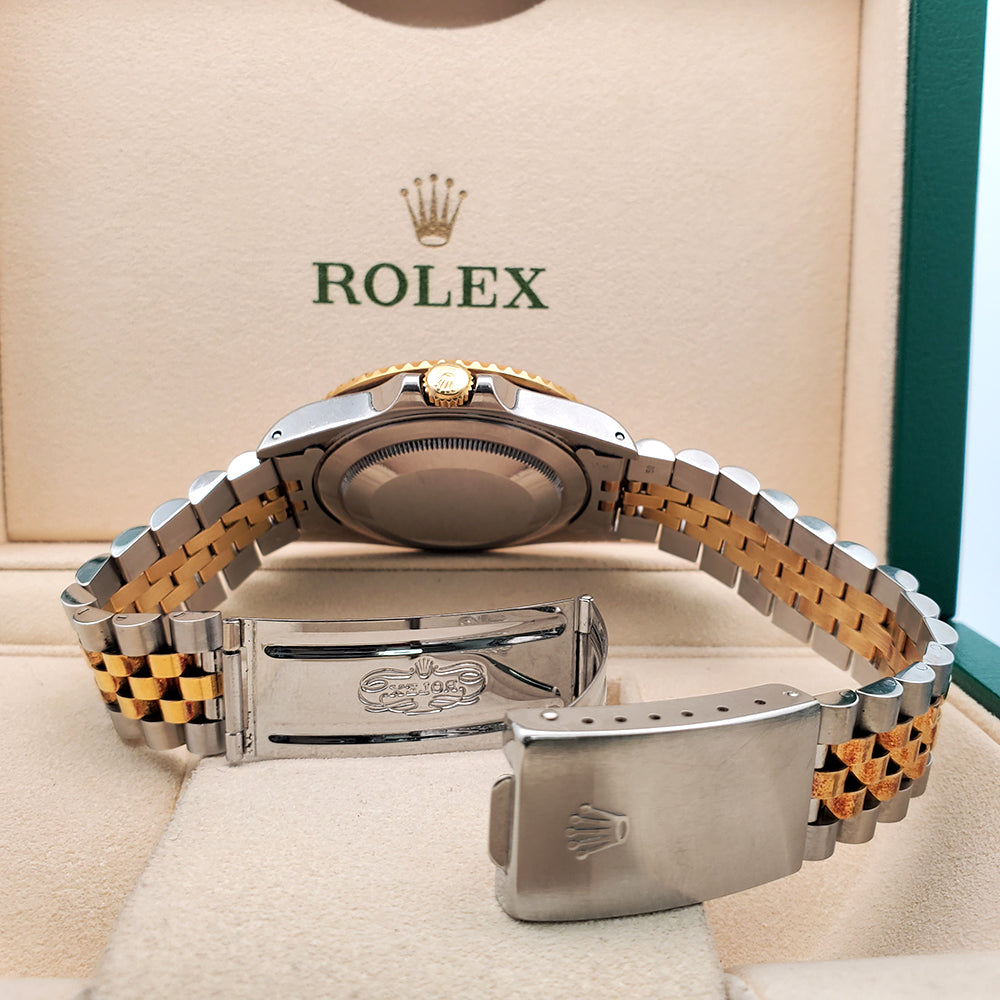 Rolex GMT-Master II 40mm 2-Tone Yellow Gold/Steel Jubilee Watch 16713 Box Papers