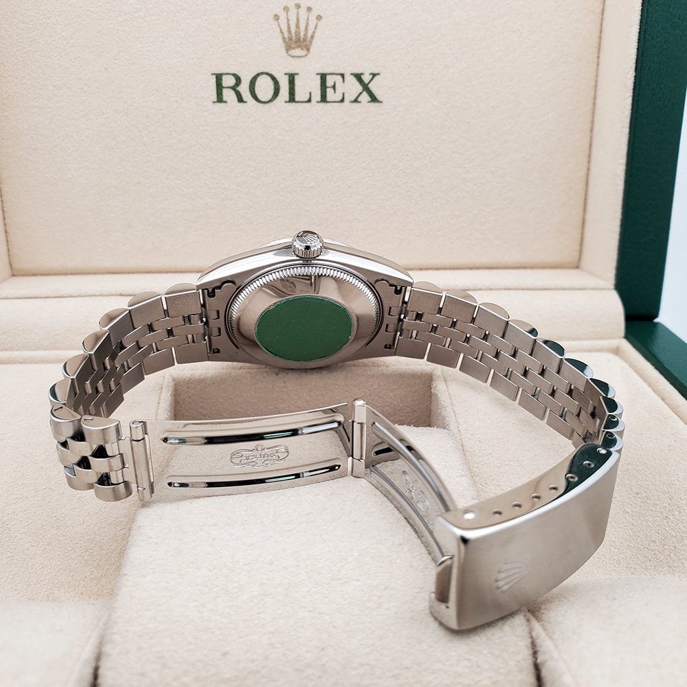 Rolex Datejust 31mm Blue Roman Dial Fluted bezel Jubilee Steel Watch 68274