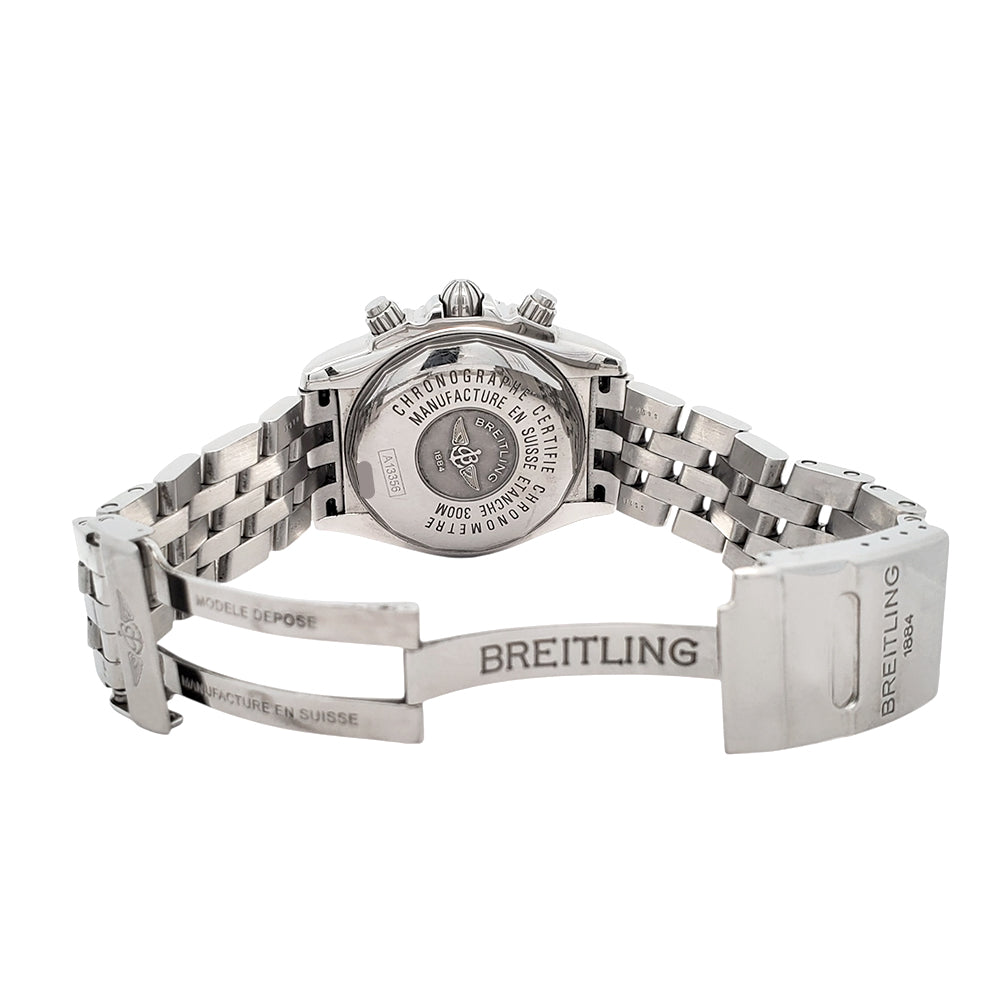 Breitling Chronomat Evolution White Dial Chronograph 44mm Steel Watch A13356