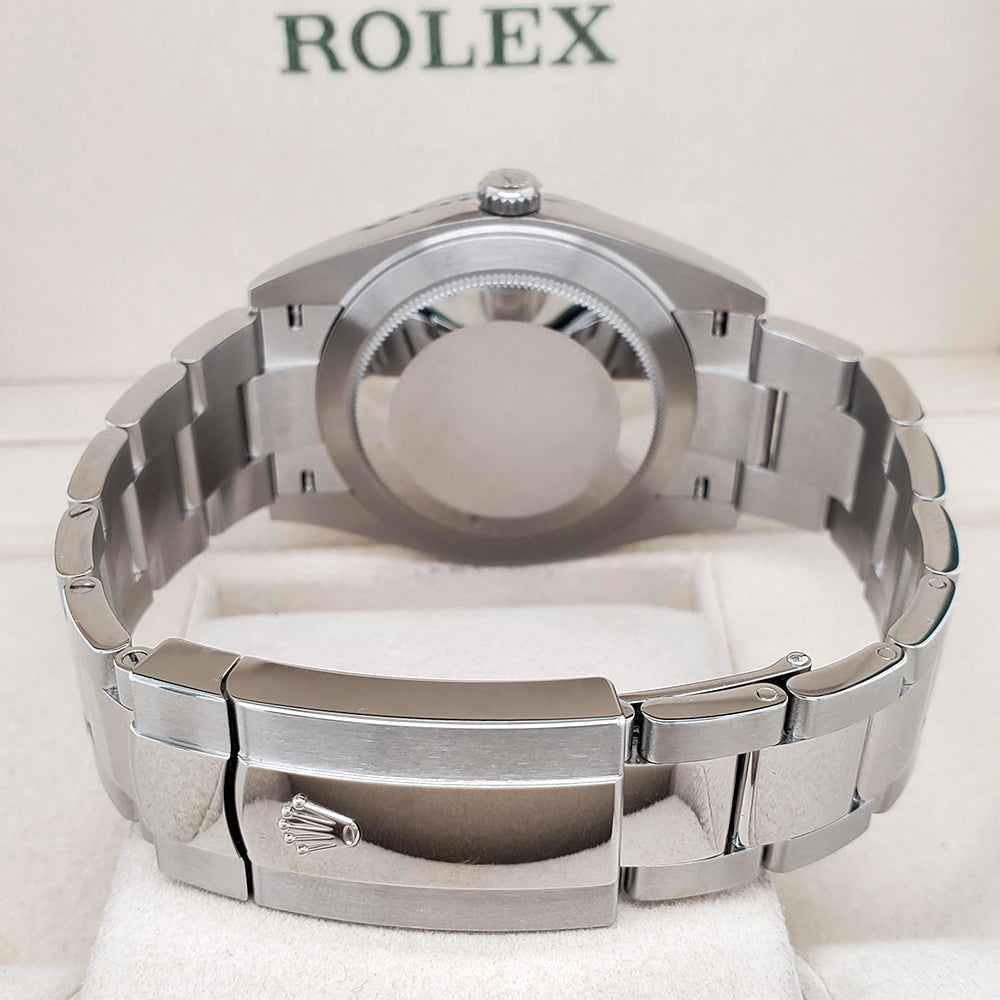 2023 Rolex Datejust 41 126300 Mint Green Steel Oyster Watch Box Papers