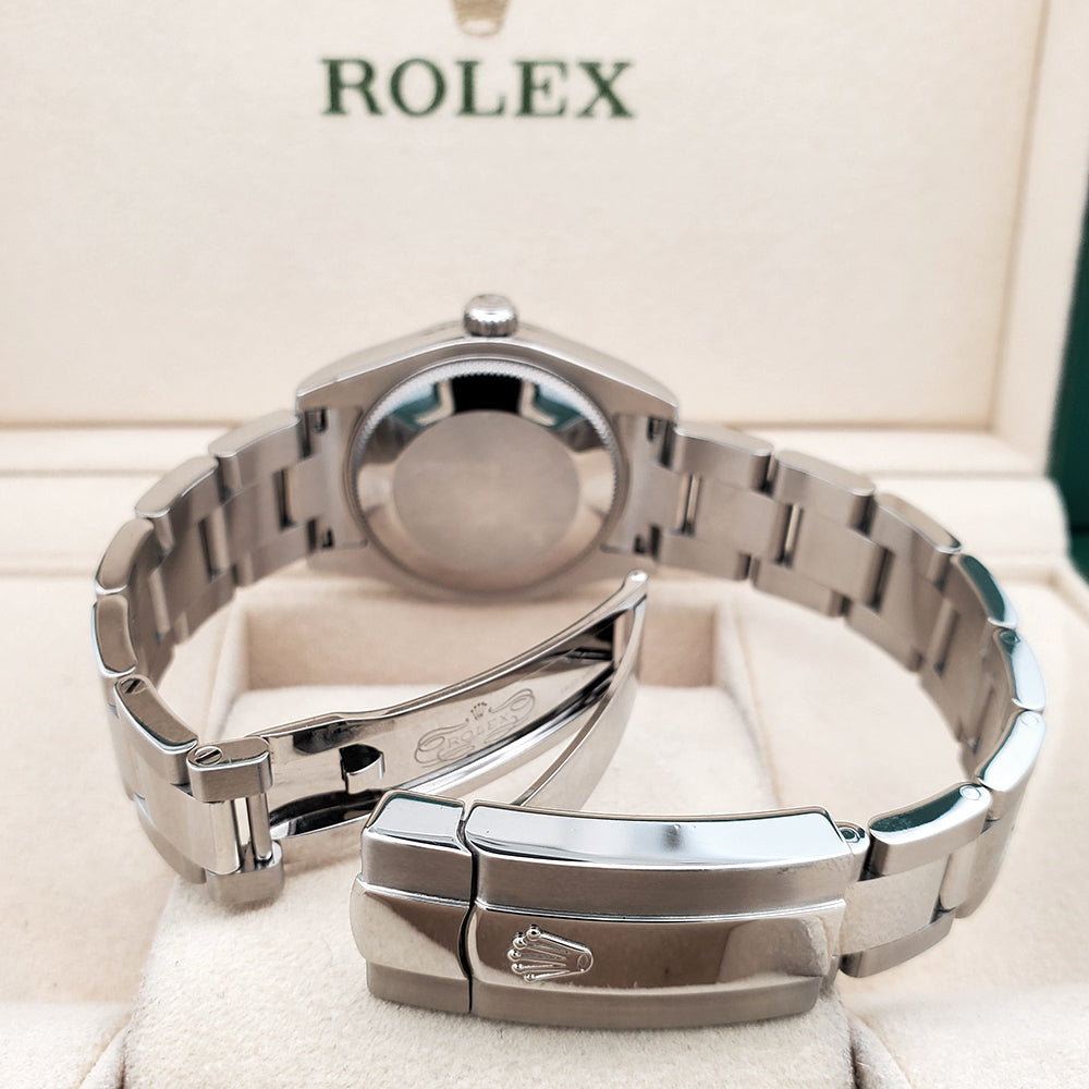 Rolex Datejust 31mm Silver Roman Steel Oyster Watch 178240 Box Papers