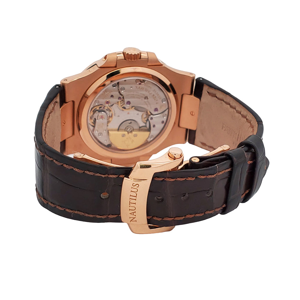 Patek Philippe Nautilus 40mm 18K Rose Gold Watch 5712R-001 Box Papers