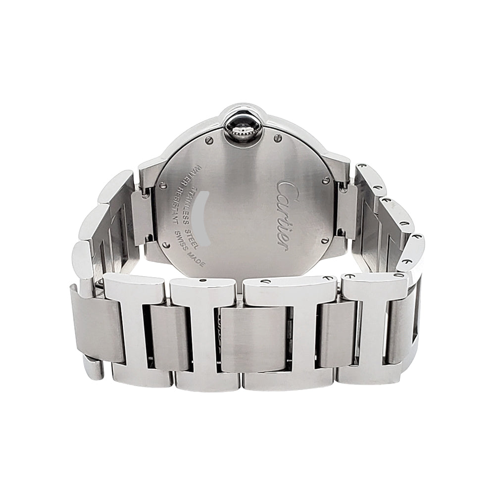 Cartier Ballon Bleu 36mm Silver Dial Quartz Steel Watch W69011Z4 3005