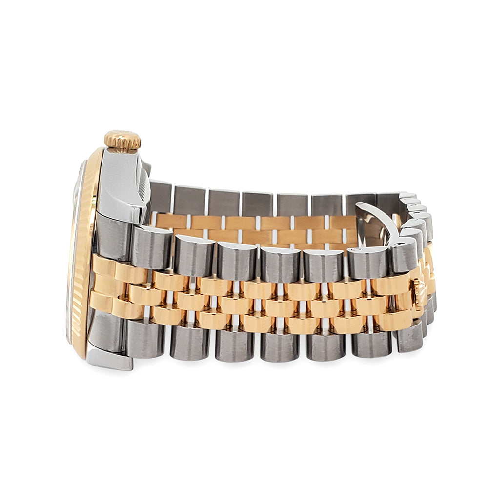 Rolex Datejust 36mm Silver Tuxedo 2-tone Yellow Gold/Steel 116233 Jubilee Watch Box/Apr