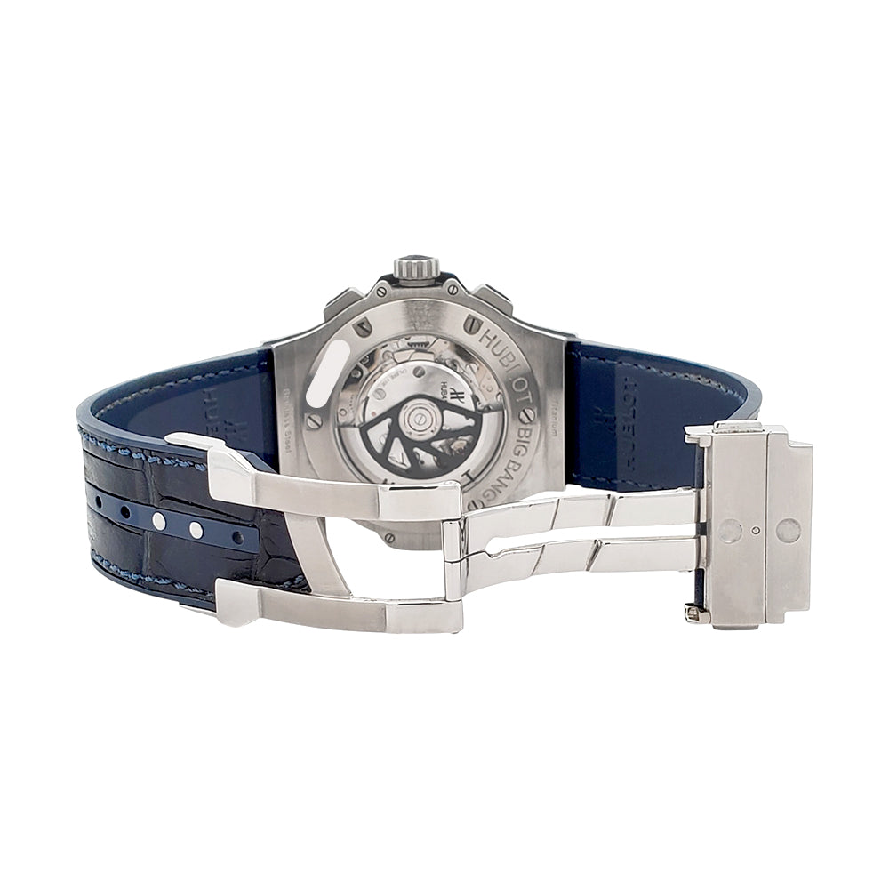 Hublot Big Bang Chronograph 44mm Blue Dial Steel Watch 301.SX.7170.LR Papers