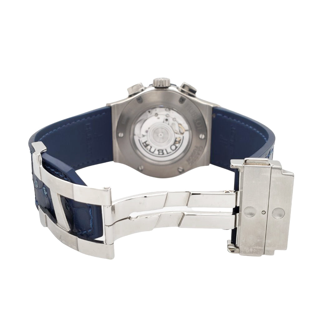 Hublot Classic Fusion Chronograph 45mm Titanium Blue Dial Watch 521.NX