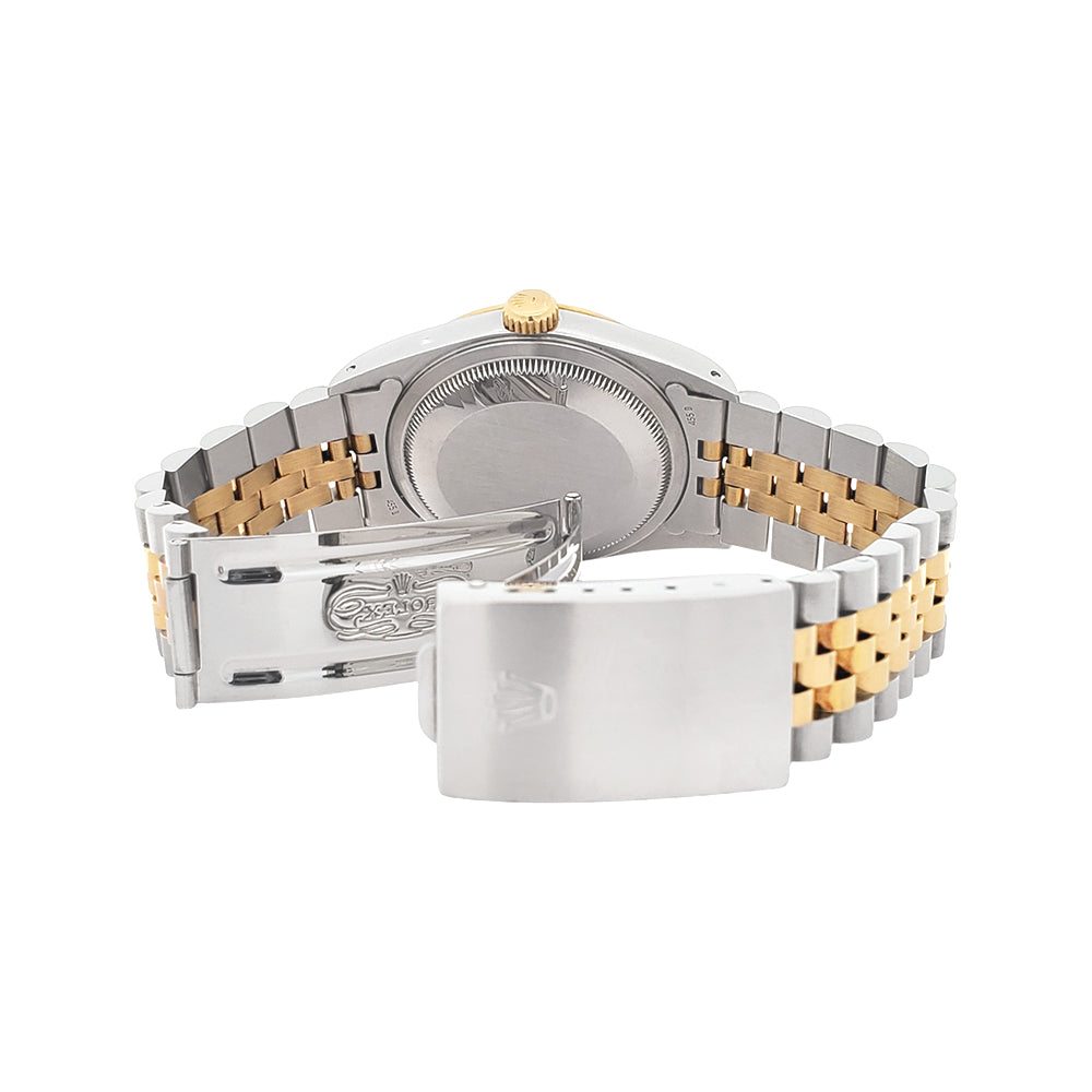 Rolex Datejust 36mm 16233 Factory Champagne Diamond Jubilee Dial 2-tone Yellow Gold/Steel Watch