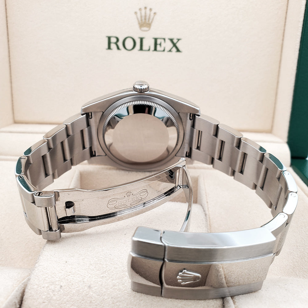 Rolex Datejust 36mm Gray Roman Steel Jubilee Watch 116200 Box Papers