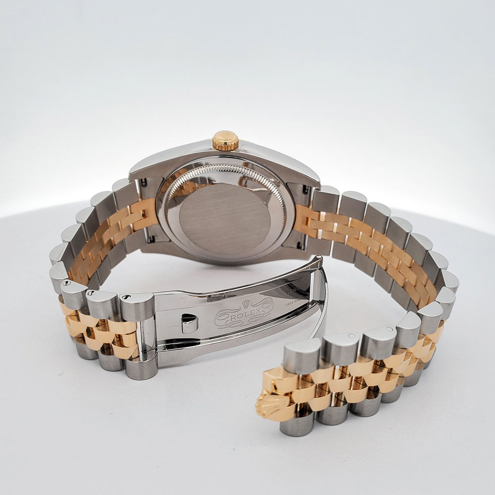 Rolex Datejust 36mm 116233 Factory Champagne Jubilee Diamond 2-tone Yellow Gold/Steel Jubilee Watch