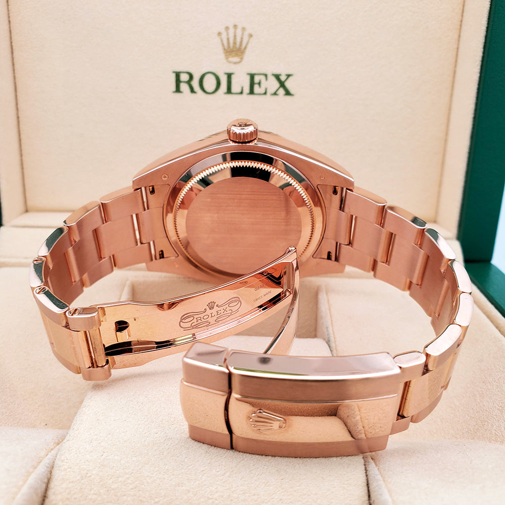 Rolex Sky-Dweller 42mm Sundust Roman Dial Rose Gold Watch 326935 Box Papers