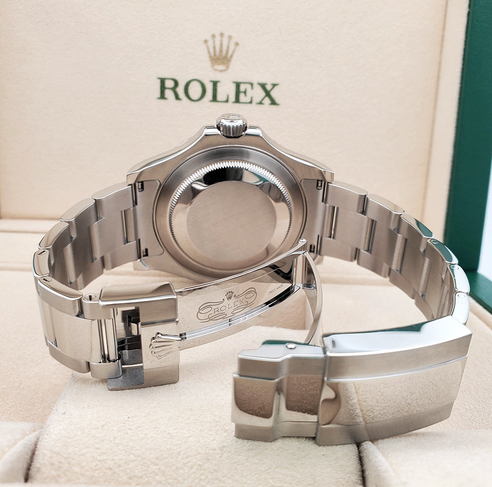 2022 Rolex Yacht-Master 40mm Rhodium Platinum/Steel Watch 126622 Box Papers