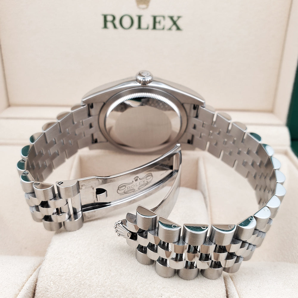 Rolex Datejust 36mm Silver Index Steel Jubilee Watch 116200 Box Papers