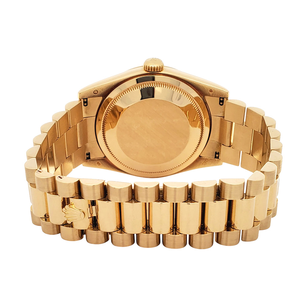 2011 Rolex President Day-Date Factory Champagne Jubilee Diamond Dial Yellow Gold 36mm Watch 118238 Box Papers