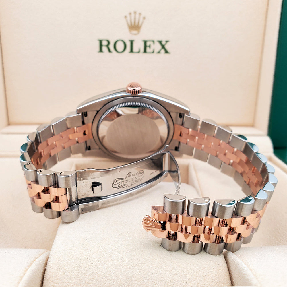 Rolex Datejust 36mm Factory Pink Roman 2-tone Watch 116231