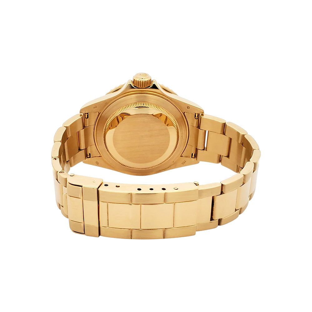 2005 Rolex Submariner Date 18K Yellow Gold Factory Blue Dial/Bezel 40mm Oyster Watch 16618 T