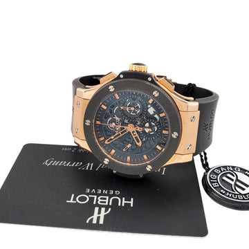 Hublot Big Bang Limited Edition 44mm Skeleton Rose Gold Chronograph Watch Box Papers