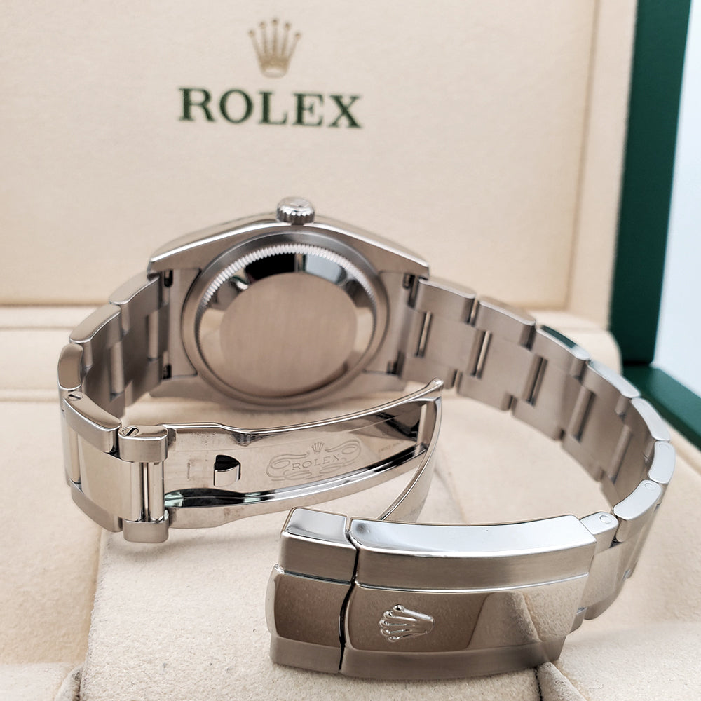 Rolex Datejust 36mm Blue Index Steel Jubilee Watch 116200 Box Papers