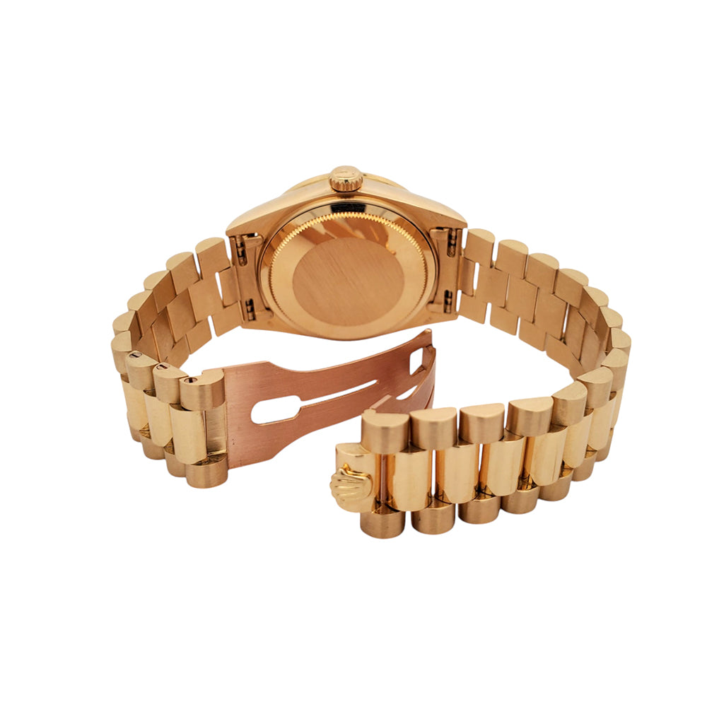 Rolex President Day-Date 36mm Factory Diamond Dial/Custom Bezel Gold Watch 18038