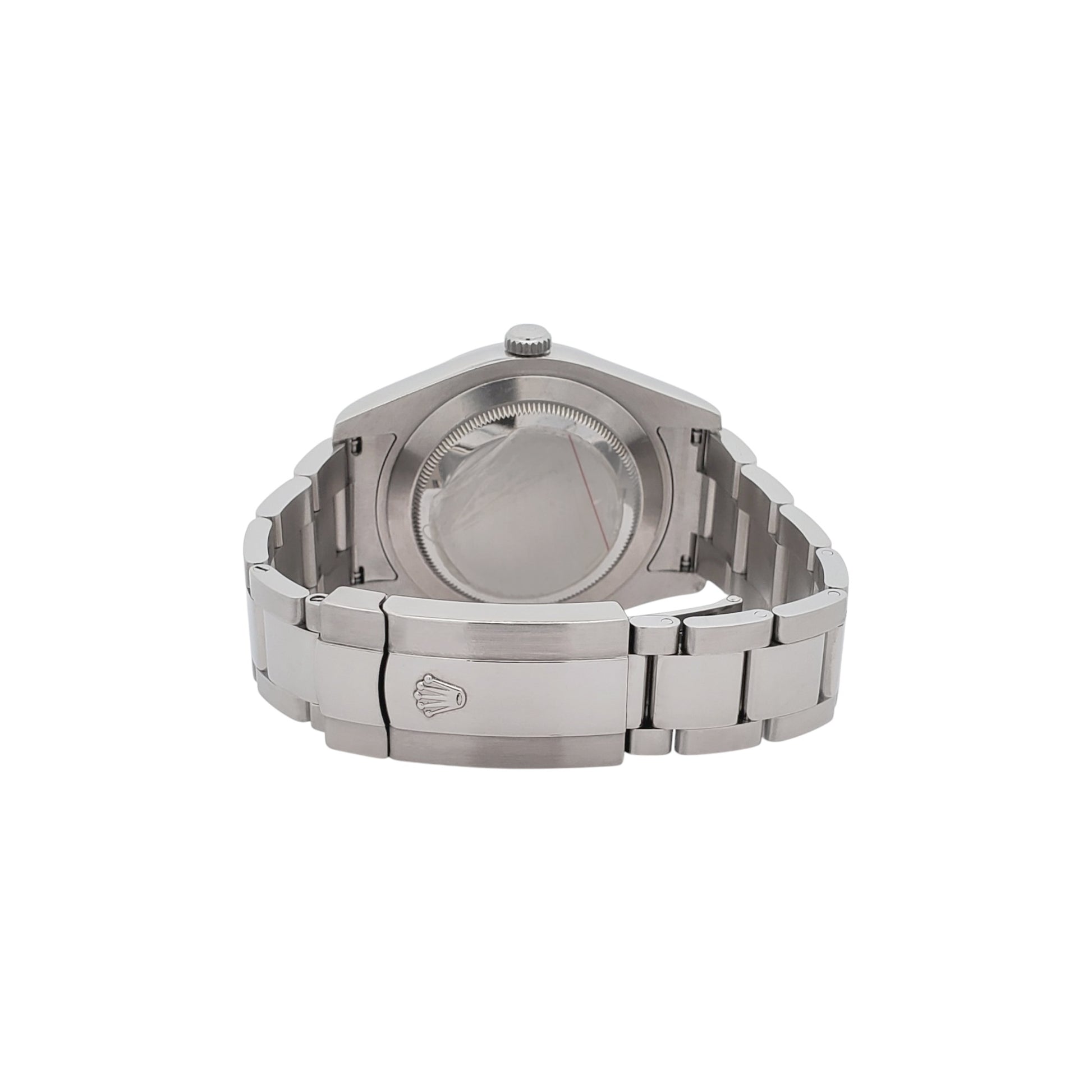 Rolex Datejust II 41mm 116334 White Index White Gold Fluted Bezel Steel Watch Box Papers