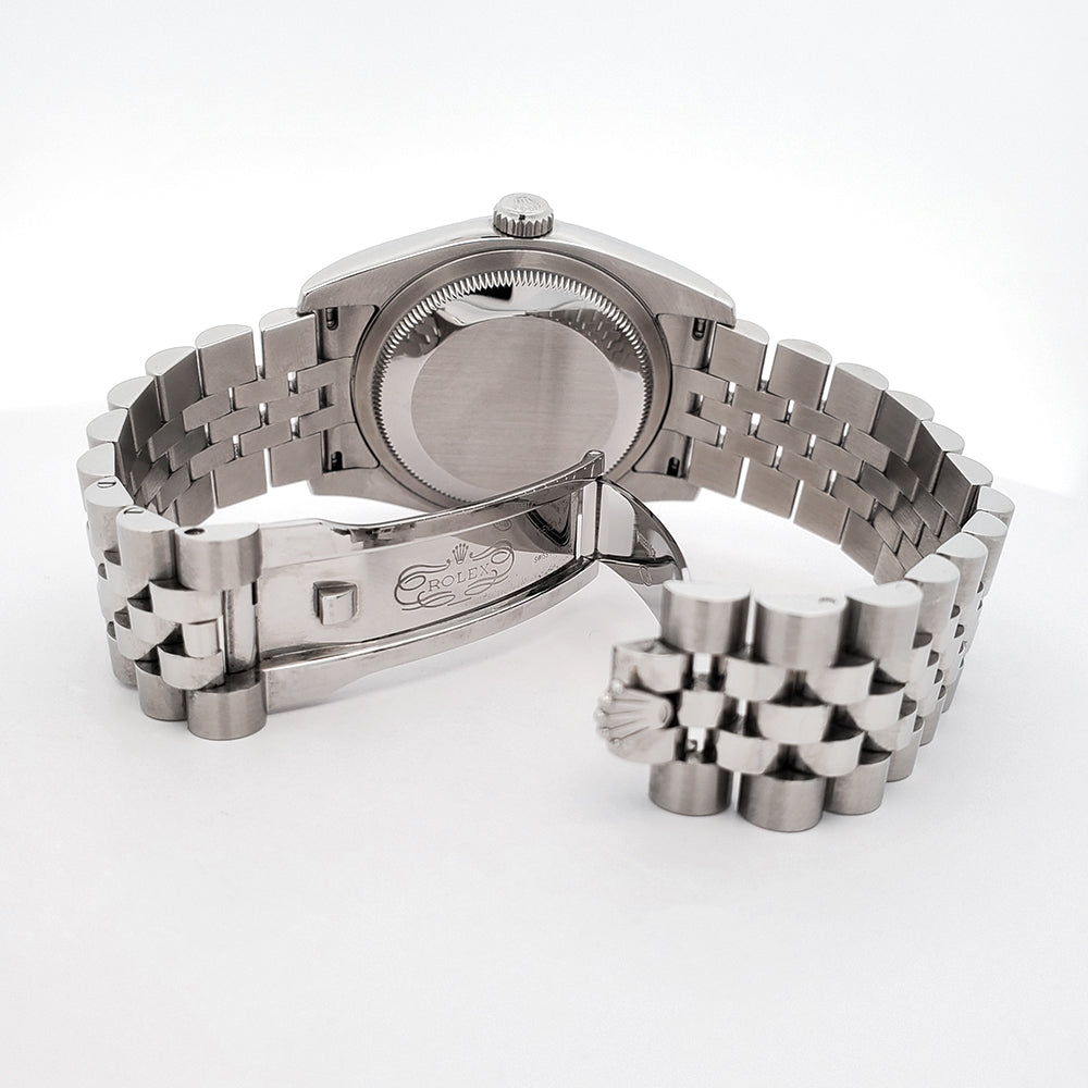 Rolex Datejust Silver Tuxedo Dial 36mm 116200 Steel Jubilee Watch